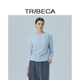 女浅兰显瘦打底T恤内搭长袖 TRIBECA翠贝卡2025秋新款 商场同款 上衣