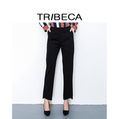 TRIBECA翠贝卡商场同款 纯色直筒九分裤 时尚 修身
