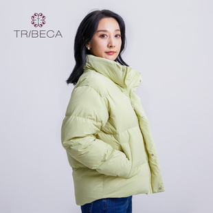 TRIBECA翠贝卡商场同款秋休闲立领短款面包羽绒服