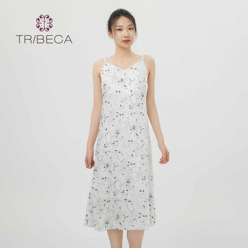 翠贝卡夏季新款专柜同款纯色短袖西服吊带碎花收腰搭配连衣裙套装