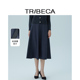 灰蓝优雅A字中长款 TRIBECA翠贝卡2025秋新款 商场同款 伞裙半身裙女