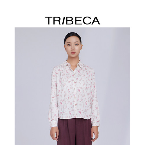 TRIBECA翠贝卡印花长袖衬衫