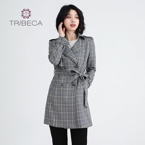 TRIBECA翠贝卡子收风衣外套