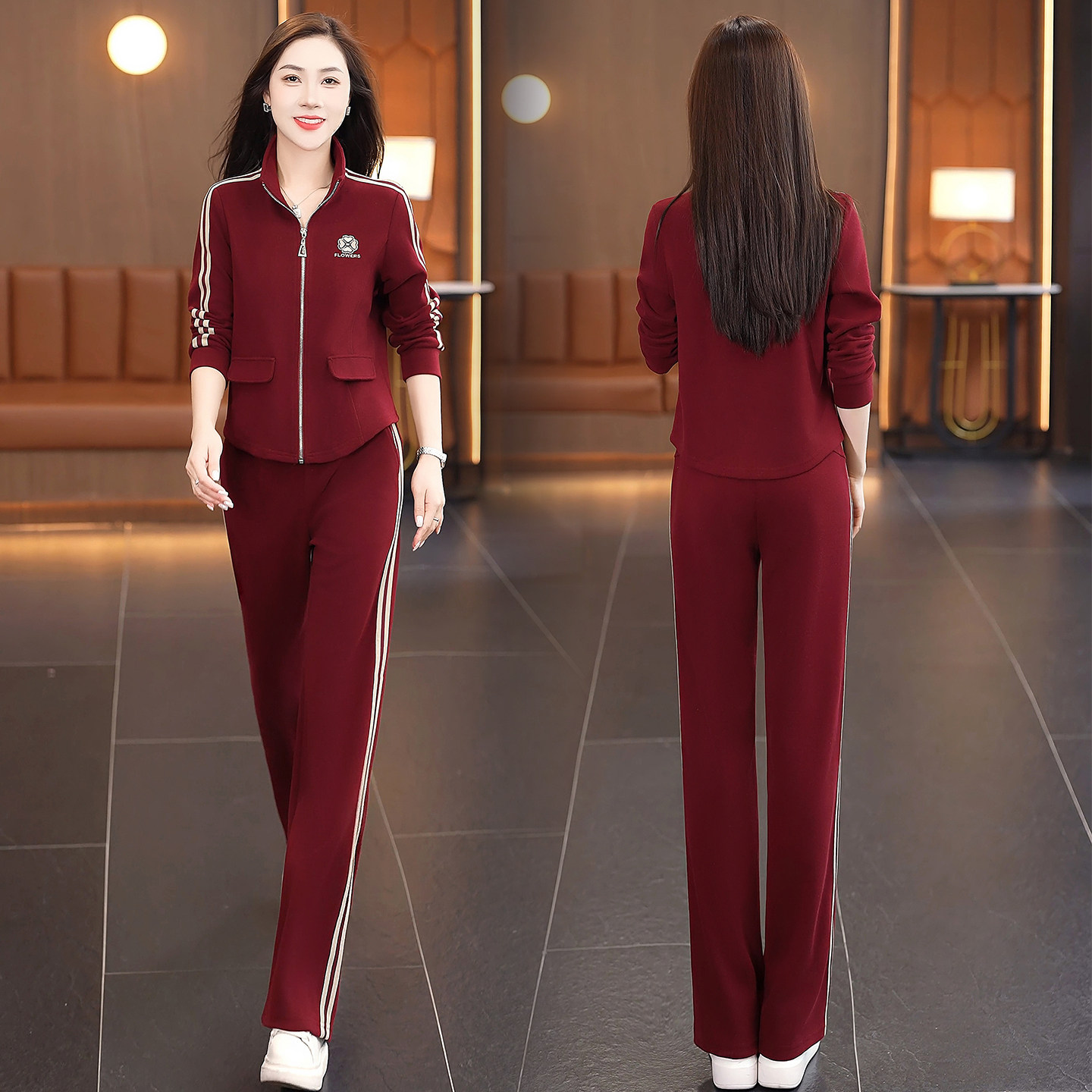 休闲运动套装女2025春秋新款