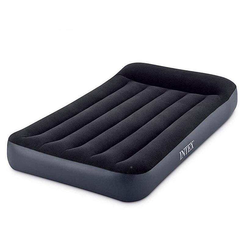INTE64142X64空142内置枕头单户层人线拉气床双植绒外野营充气床