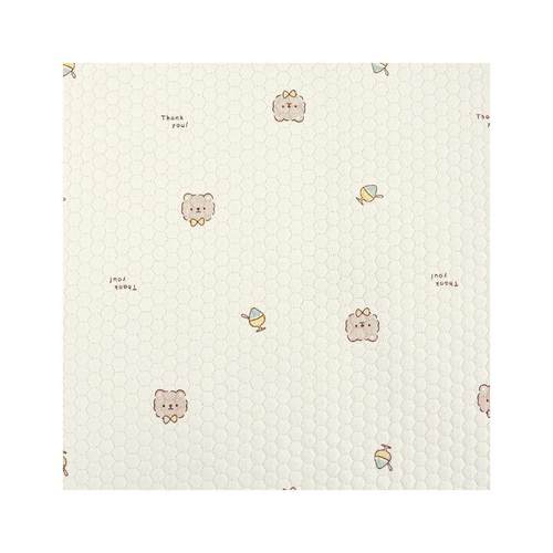 六边形印花空气层面料夹丝夹棉布料秋冬婴童家居服睡袋枕套面料