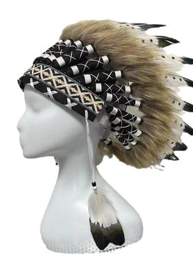 INS印第安头饰印第安帽子儿童派对拍摄道具节日舞会道具