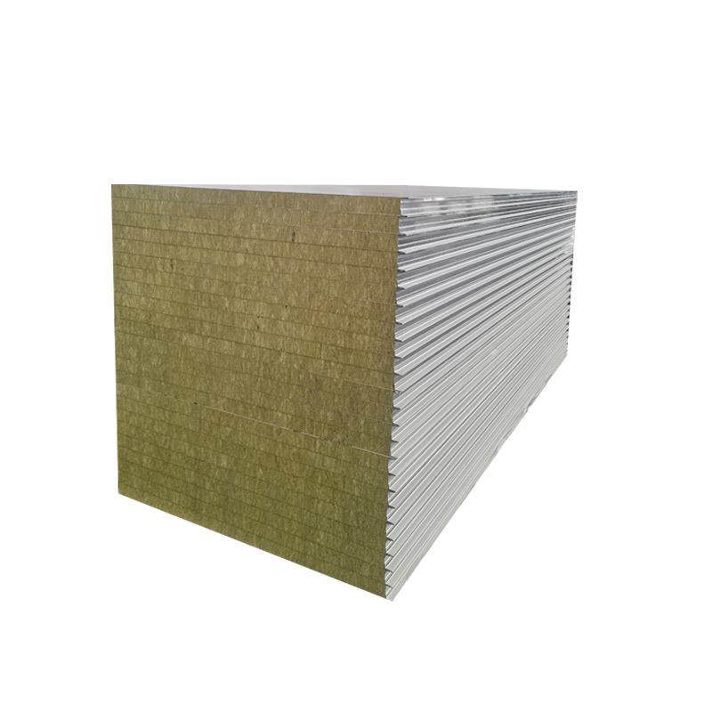 机制岩棉板彩钢净化板无尘车间隔热防火保温板岩棉夹芯板厂家直发