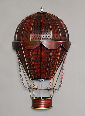 复古怀旧品热气球吊饰ys294G网咖酒吧墙道面装饰家铁艺壁挂式居软