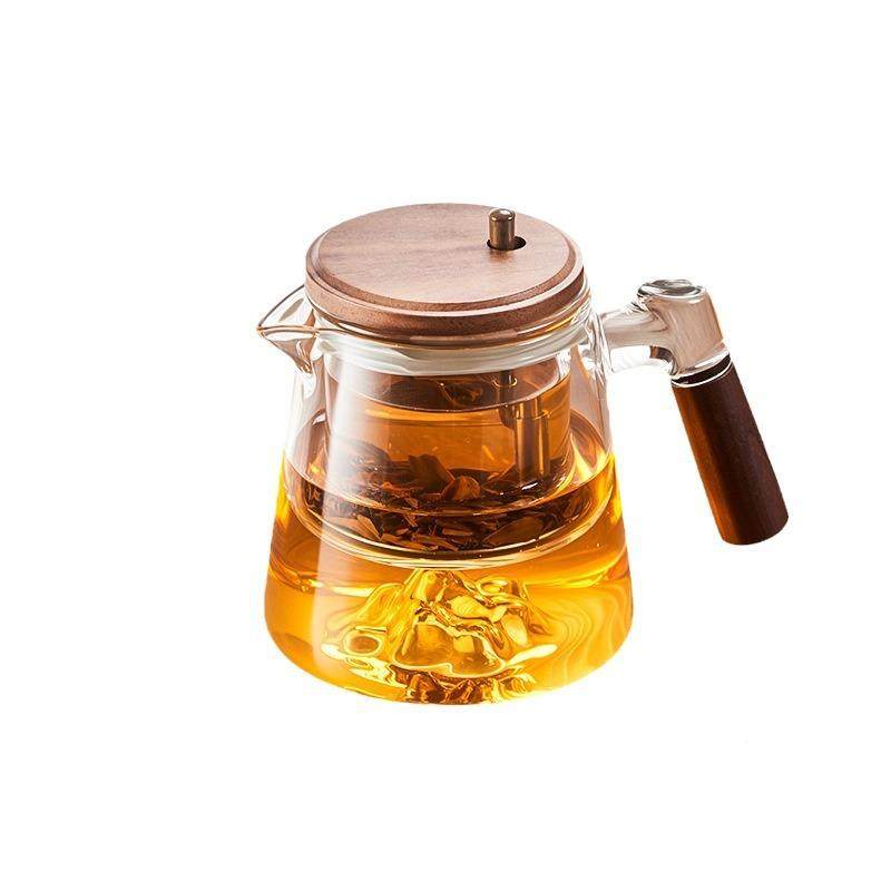 款一新用键过滤水观山飘逸泡茶杯茶水分离TBP1588-家木盖玻璃内胆