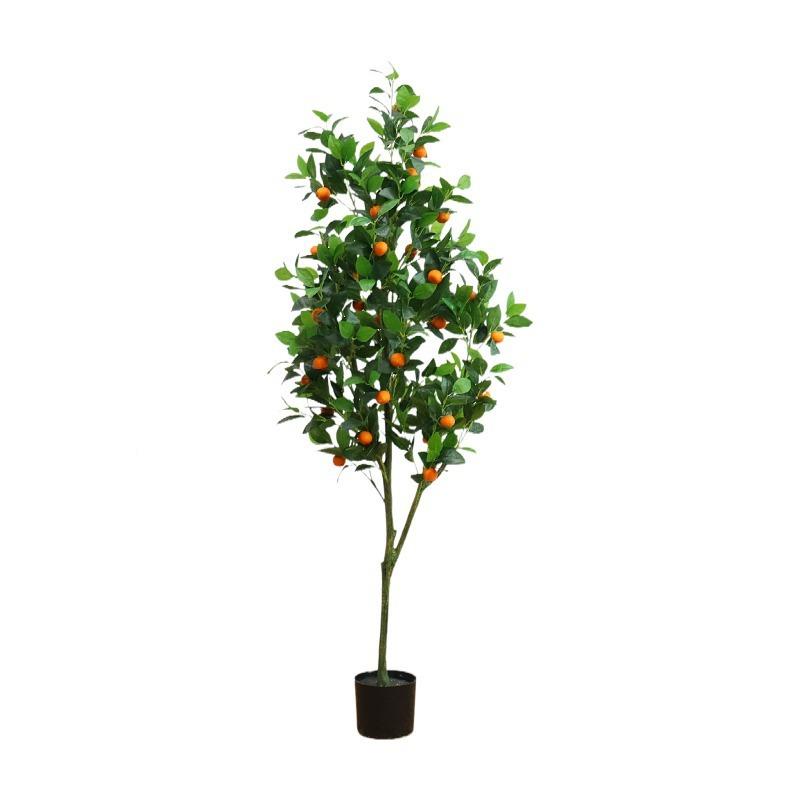 仿真植物橘子盆栽家居美陈地落财水果树6515123桔招树盆景现货工