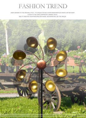 园铁艺多色园插件外旋转风花车xx0045园田艺庭院别墅装饰户风车插