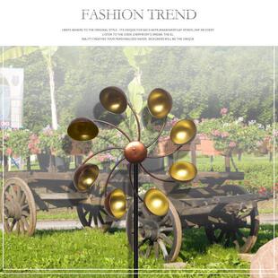 园铁艺多色园插件外旋转风花车xx0045园田艺庭院别墅装饰户风车插