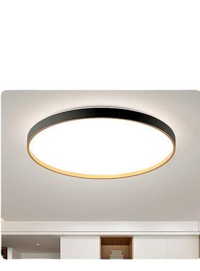 l340ed吸顶灯代现简约卧室书灯房客厅黑金圆形书房餐厅道过灯具