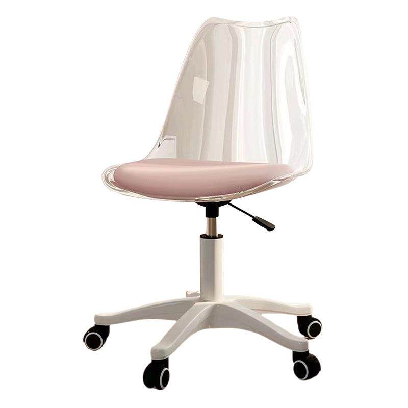 梳妆电脑椅透明亚克力可升降移动转椅办公写字台家用卧室书桌椅