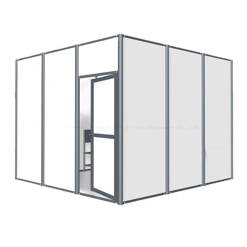 八棱柱标准展位搭建直播间3x3会展铝合金摊位展览架移动隔间屏风