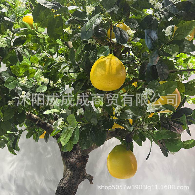 舞台造景仿真柚子树假蜜柚树酒店装饰仿真果树道具装饰假树柿子树