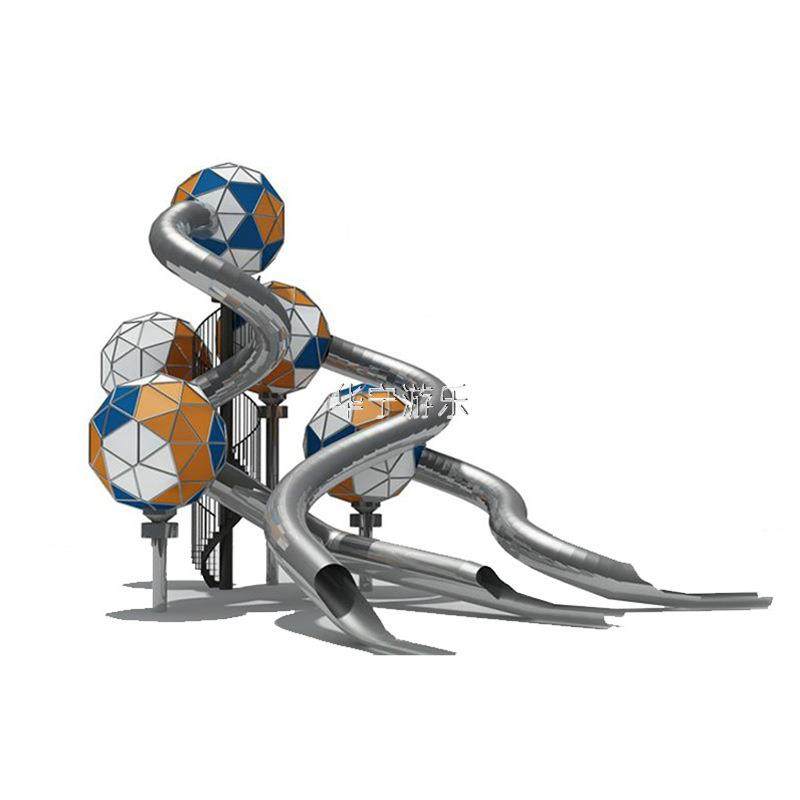 大型无动力游乐设备厂家不锈钢滑梯儿童乐园设施无动力乐园器材