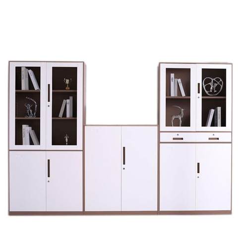 窄边套色拆装文件柜办公室铁皮资料柜财务档案柜带锁更衣柜收纳