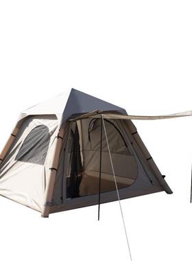 全自动加帐篷气3充-人户外露营厚防雨便携式野5营充气OVZ帐篷带天