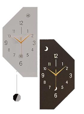 现代客钟表拐角挂钟厅2025新款钟网红转BWR双角面时挂墙高级感壁