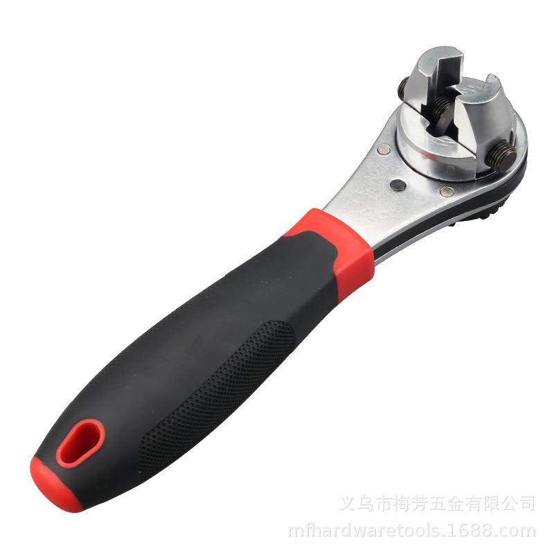 6-22MM可调节棘轮扳手多功能活动开口扳手手动扳手工具