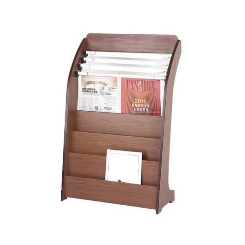 木质杂志架落地靠墙书报架杂志架立式宣传置物简约报刊架