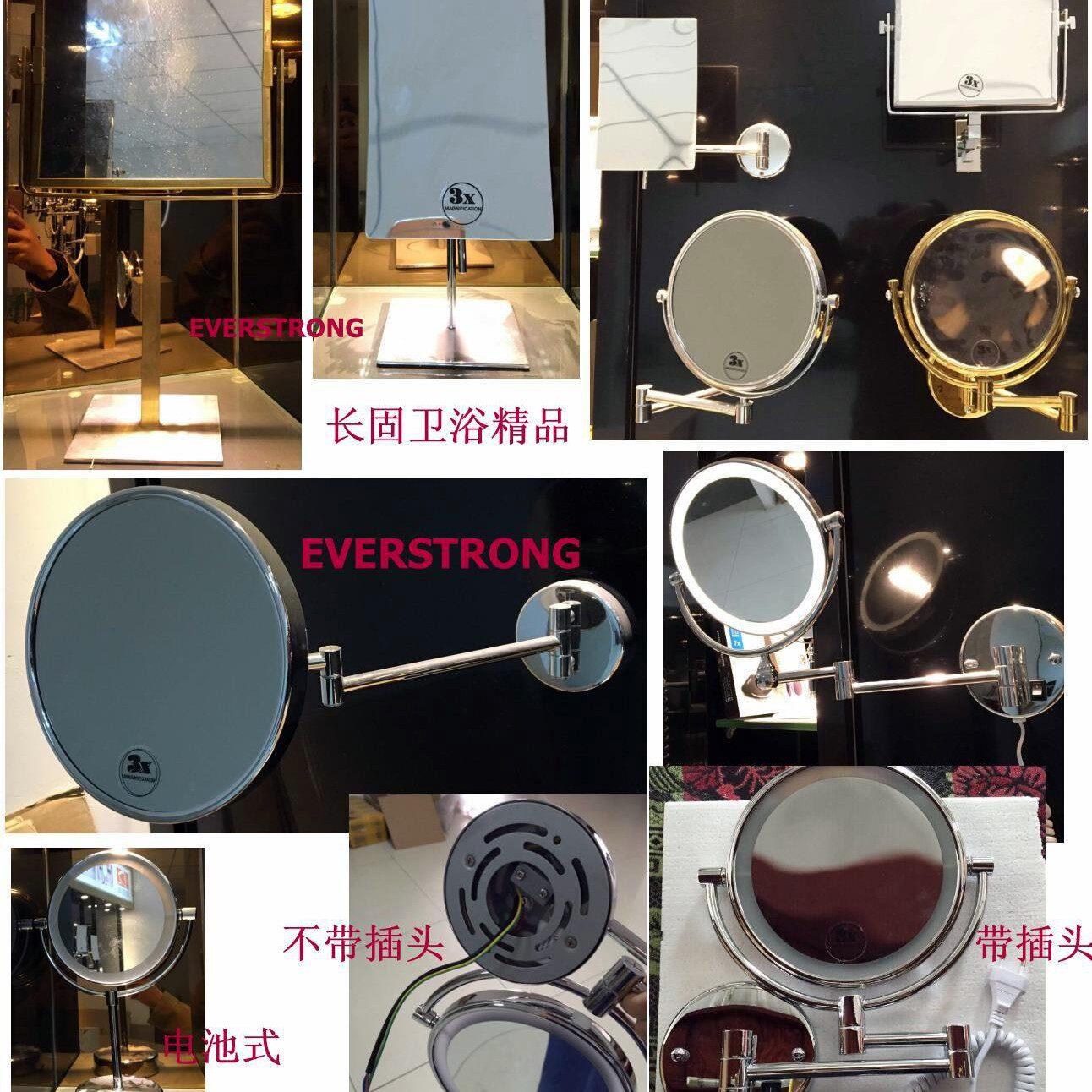 铜浴室挂墙可伸缩化妆镜双面折叠美容镜卫浴挂件ST-V280D