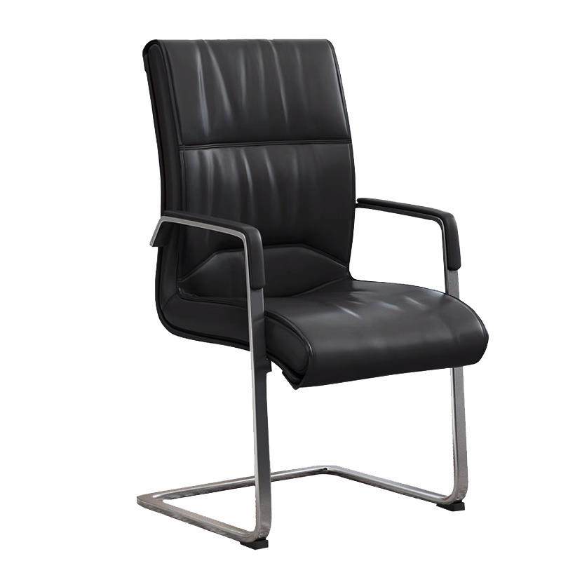 会议室固定脚皮质会议椅办公室弓形电脑椅办公椅开会接待椅洽谈椅