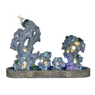 仿太真湖石喷泉园林景观装BKQ饰布置花园山鱼池造景鱼池流水摆假