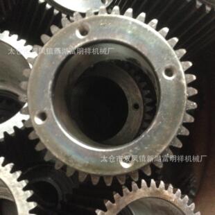 齿轮放轴大齿轮放胶带分条条机齿轮太仓台钢胶带分机料料轴大齿轮