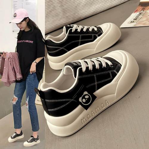 2025春季小白鞋新款韩版女学生厚底增高运动板鞋休闲街拍868