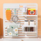 日式 磁吸置物架厨房冰箱侧保鲜膜收纳架壁挂吸铁石免打孔磁贴储物