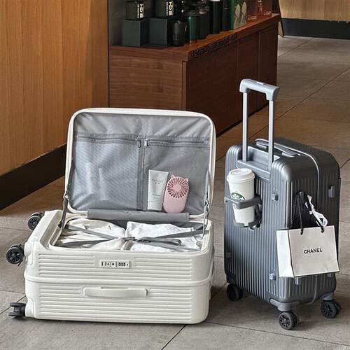 前开盖旅行皮箱登机密码箱手提26寸前开口拉杆箱包20寸行李箱24寸