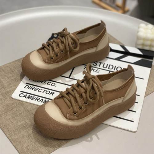 厚底德训鞋女潮2025秋季新款软底运动休闲阿甘鞋复古百搭板鞋