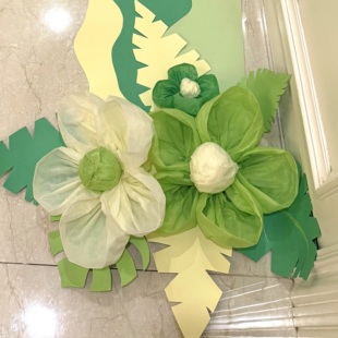 雪梨纸幼儿园环创春天植物角布置ins风手揉包装纸飞机盒打包材料