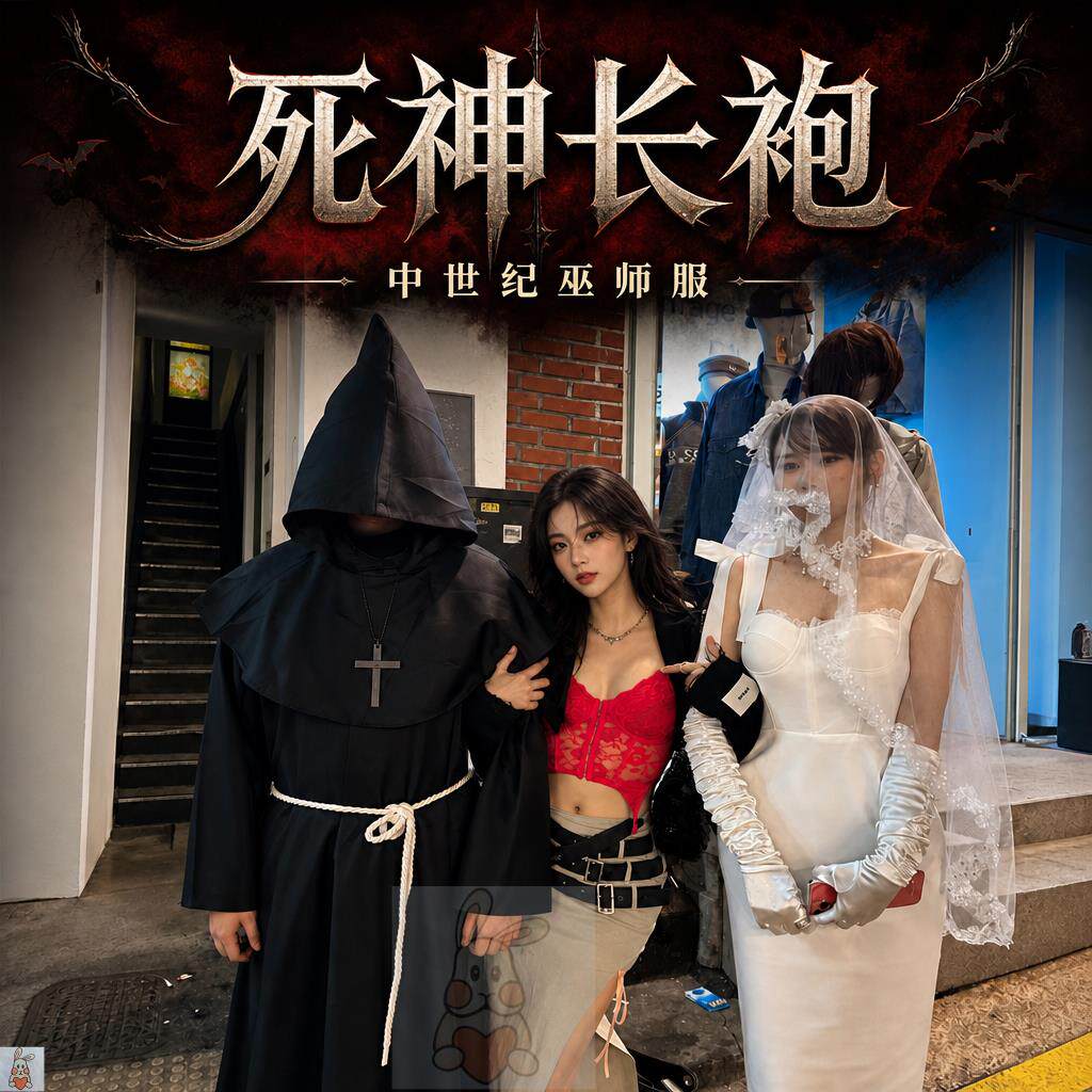 万圣节cosplay男生死神长