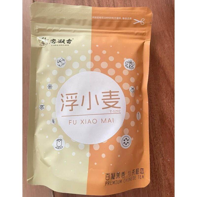 新货恋凝香浮小麦茶干瘪浮小麦筛选原色茶袋装饭店酒店待客冲泡茶