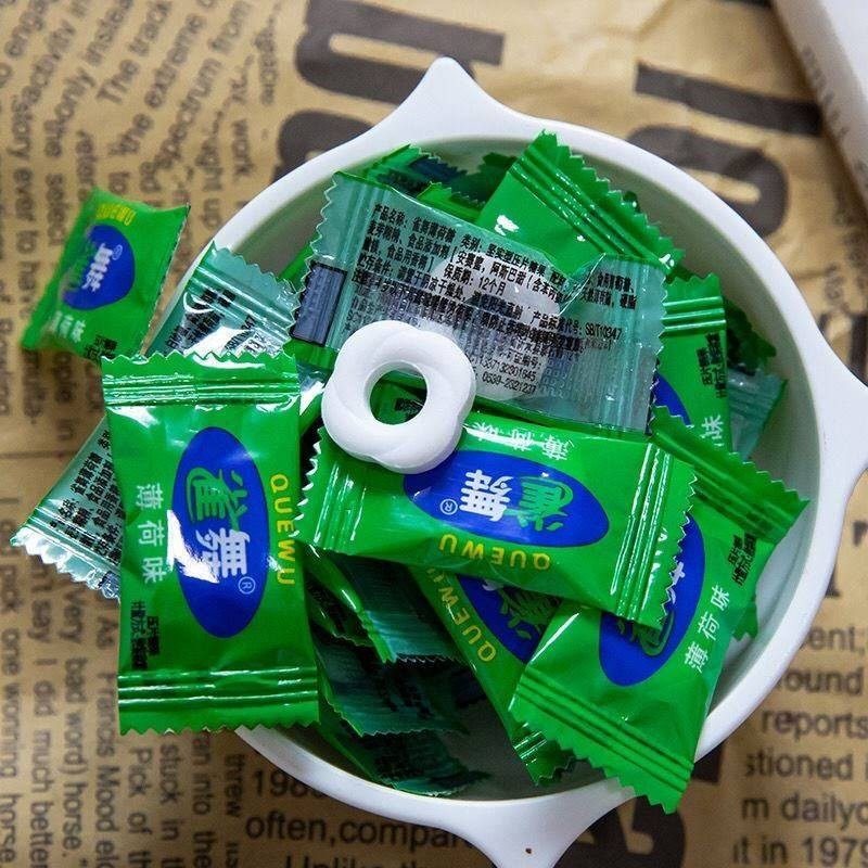 雀舞圈圈薄荷糖网红糖果含片强劲型办公小零食100g包邮