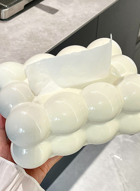 家用摆件客厅塑料抽纸盒奶油风纸巾盒高级感轻奢创意棉花糖纸抽盒