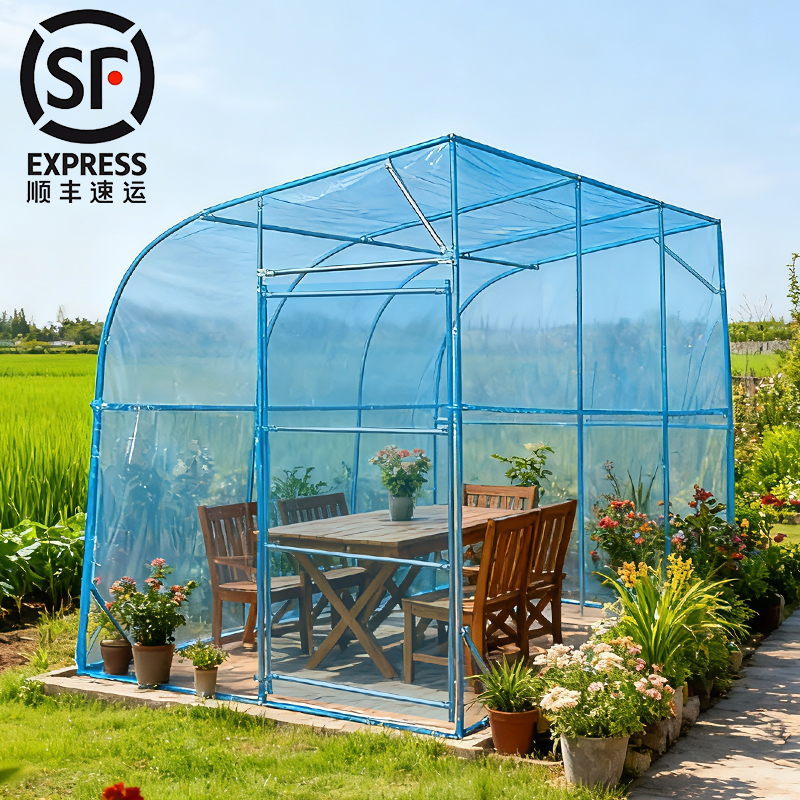 定制家用温室半圆大棚骨架全套保暖棚家用庭院简易阳光房送大棚膜