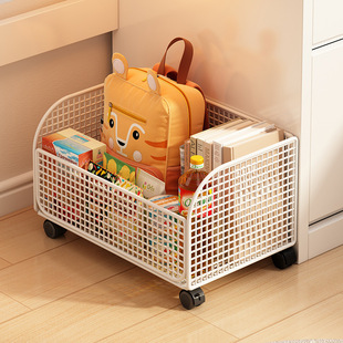 浴室柜下可移动脏衣篮洗漱台袜子收纳筐带轮小推车置物架洗衣篮子