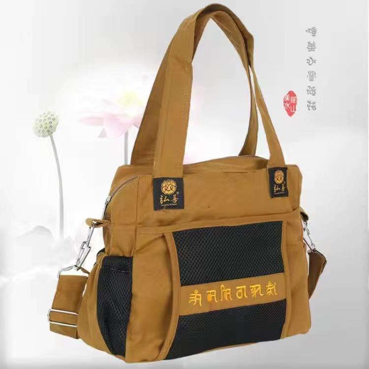 新款手提帆布僧包男女居士旅行烧香包和尚尼姑佛包单肩斜跨禅修拜