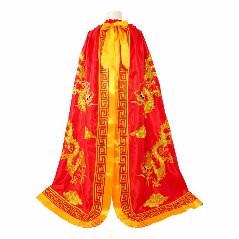 新款精品刺绣九龙披风玉皇大帝佛祖人祖五爷玉帝斗篷披肩佛像绣品