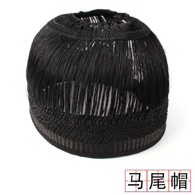 新款道士用品 道士头套 莲花冠内衬马尾帽 道士帽 道士马尾帽