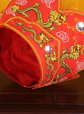 红色黄色法师毗卢帽龙凤毗罗帽佛帽五佛冠法会主法帽子