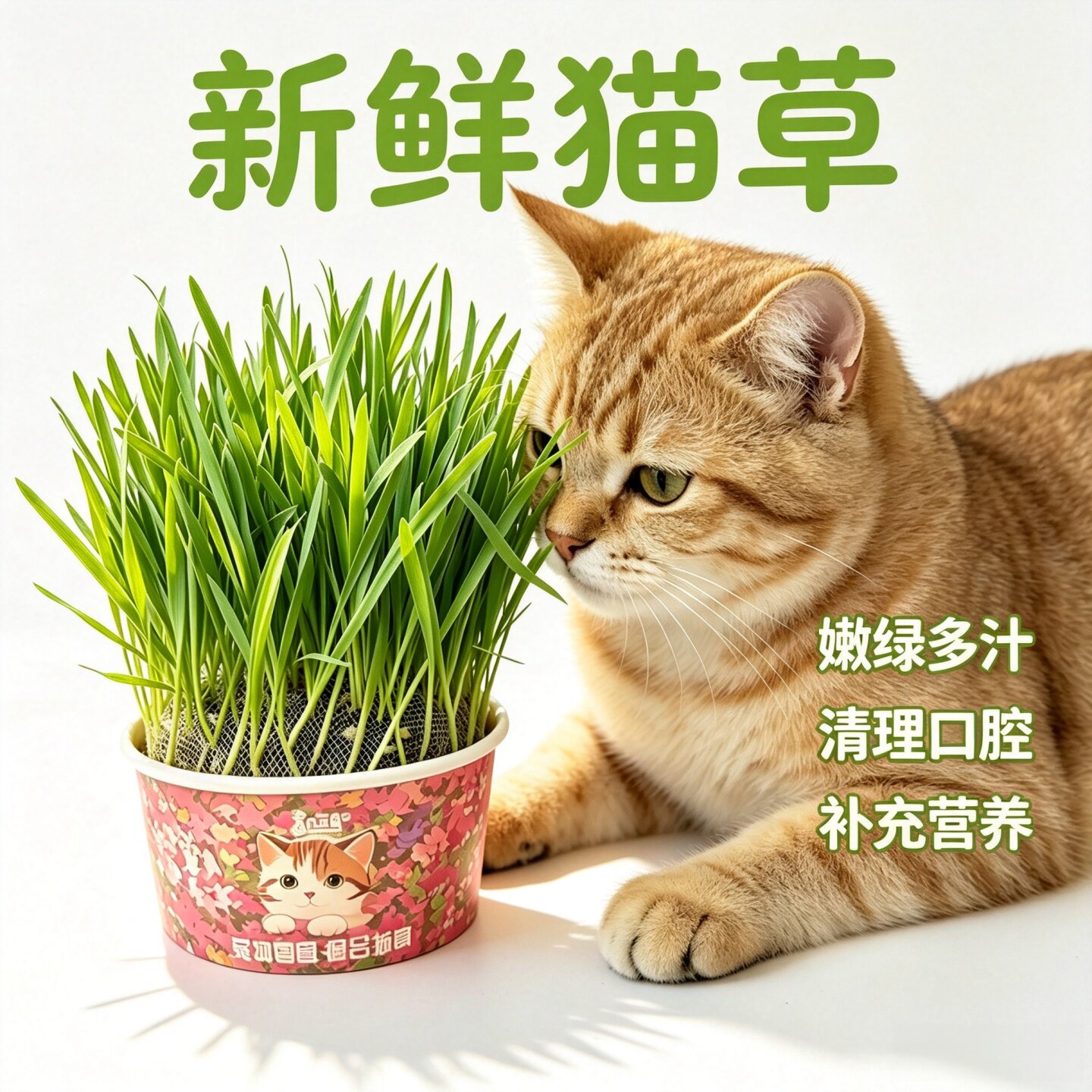 混合猫草新鲜猫草罐头成猫幼猫助消化去毛球化毛排毛草猫咪零食