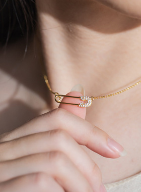 Sweetpeeps别针925纯银项链