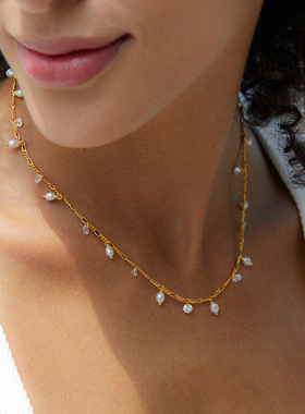 Sweetpeeps淡水珍珠925纯银项链