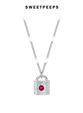 原创时尚时尚锁形坠项链